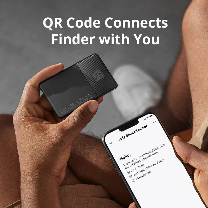 Eufy Security Smarttrack Card (Black, 1-Pack), Works with Apple Find My (Ios Only), Wallet Tracker, Phone Finder, up to 3-Year Battery Life(Android Not Supported), Water Resistant|Spingtok