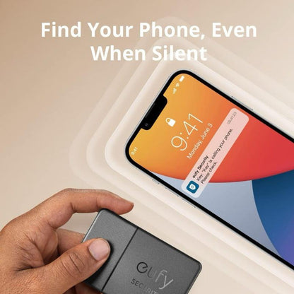 Eufy Security Smarttrack Card (Black, 1-Pack), Works with Apple Find My (Ios Only), Wallet Tracker, Phone Finder, up to 3-Year Battery Life(Android Not Supported), Water Resistant｜Spingtok